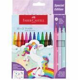 Unicorn Popisovae Castle set 10+3 Glitter farebn