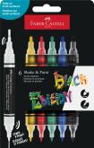 Akrylov popisovae Black Edition Shake&Paint, set 6 klasickch farieb