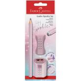 Grafitov ceruzka Sparkle Jumbo set +guma +strhadlo, BL